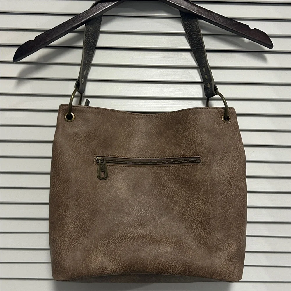 Montana West Brown and Bronze One Strap Bag